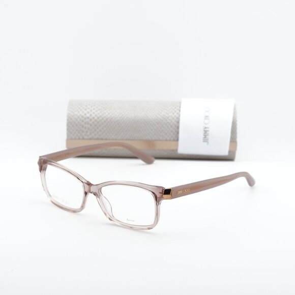 Jimmy Choo JC225 0FWM 00 Rectangle 52mm Eyeglasses - Transparent Nude - Picture 6 of 10